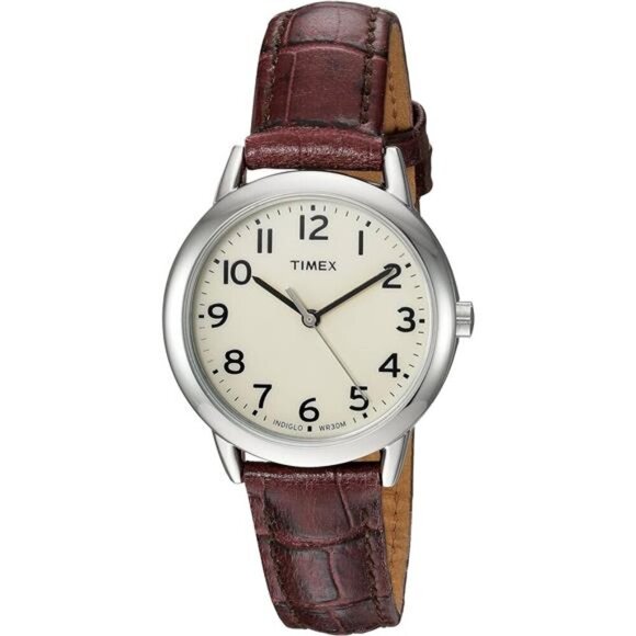 Women's Easy Reader Watch Brown/Silver-Tone/White/30mm